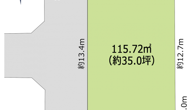 神奈川県横浜市港北区新吉田東5丁目売地の敷地図