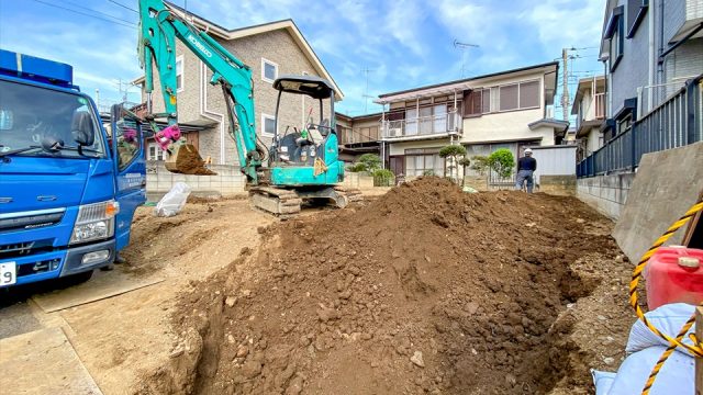 横浜市港北区新吉田東6丁目　土地（売地）の地中埋設物調査画像