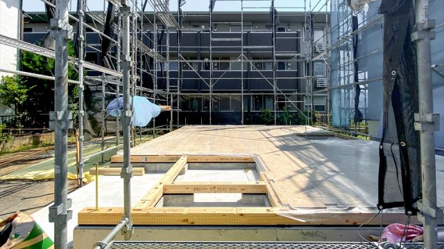 横浜市港北区新吉田東3丁目　新築戸建の1階床下地工事