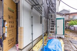 横浜市港北区新吉田東3丁目　新築戸建の外壁工事、断熱材の画像