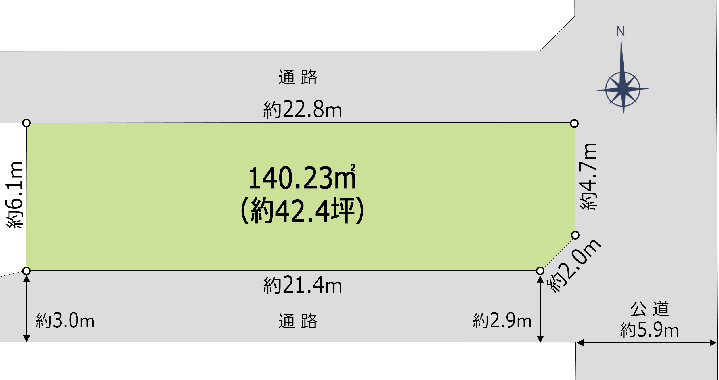 新吉田東5丁目　新築戸建（予定）の敷地図作成