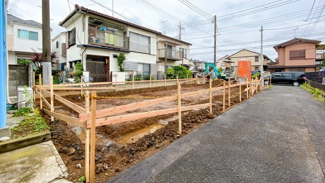 横浜市港北区新吉田東5丁目　基礎工事開始