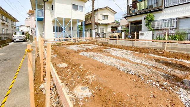 横浜市港北区新吉田東5丁目　基礎工事　砕石敷