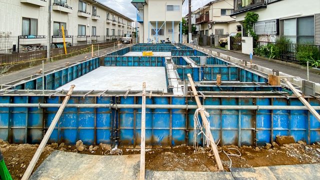 横浜市港北区新吉田東5丁目　基礎工事立ち上がり