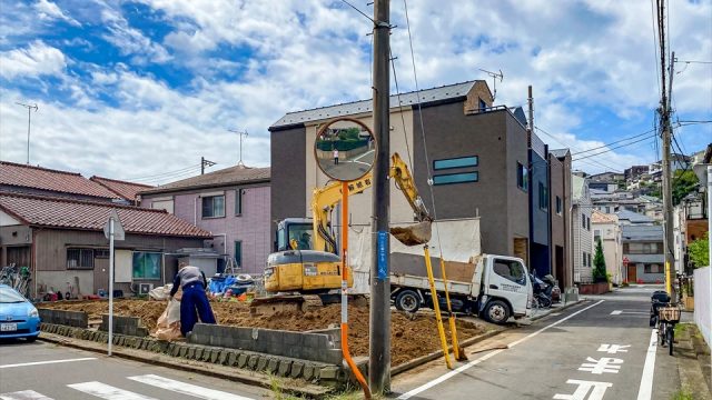 横浜市港北区新吉田東2丁目　解体工事整地の打合せ画像