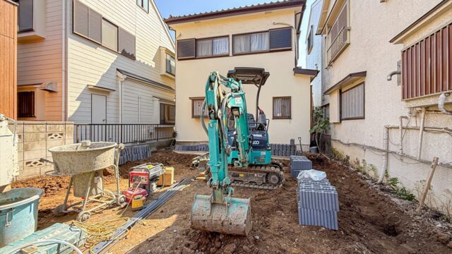 新吉田東３丁目Ⅲ　新築分譲住宅　先行ブロック工事